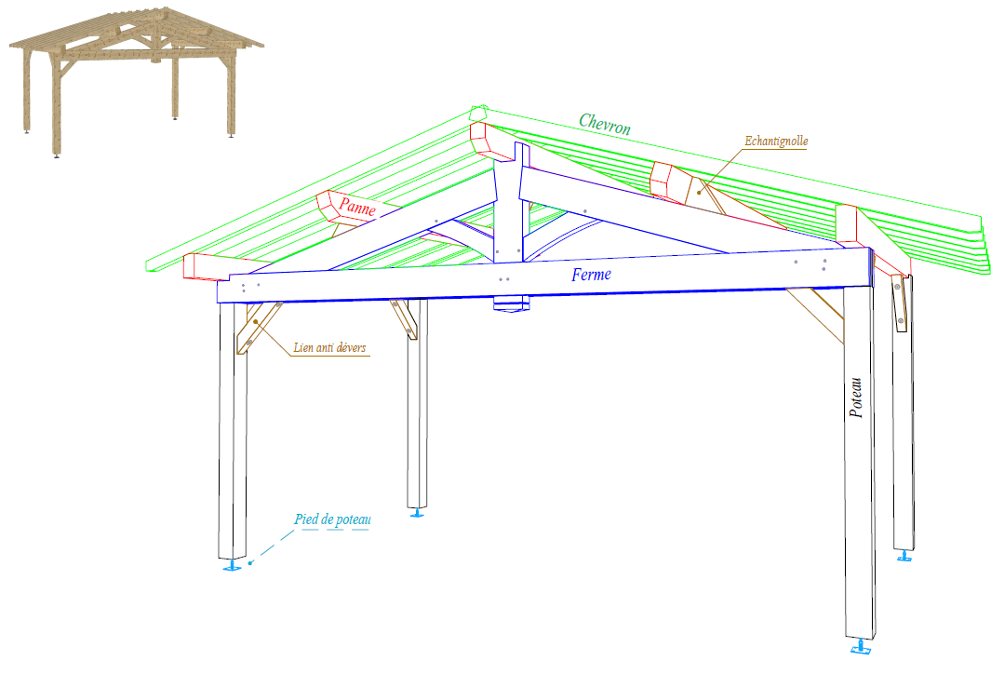 plan charpente traditionnelle 01